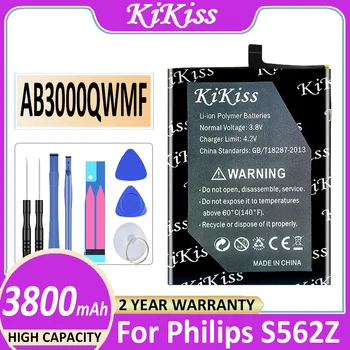 Оригинальный Аккумулятор KiKiss AB3000QWMF 3800mAh Для Мобильного Телефона Philips S562Z Bateria