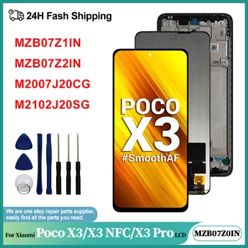 Оригинальный для Xiaomi Poco X3 ЖК-дисплей С Сенсорным Экраном Digitizer Запасные Части Для POCO X3 Pro NFC M2007J20CG MZB07Z0IN LCD