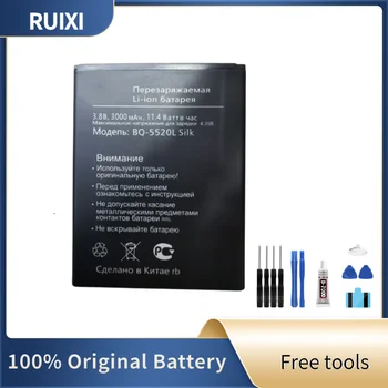 Оригинальный сменный аккумулятор RUIXI 3000 мАч BQS-5520L для мобильных телефонов BQ BQ-5520L Silk + бесплатные инструменты