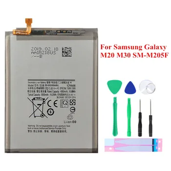 Оригинальный Сменный Аккумулятор 5000 мАч EB-BG580ABU Для Samsung Galaxy M20 M30 SM-M205F Аккумуляторы Для Телефонов + Инструменты