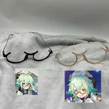 Очки Genshin Impact с сахарозой, круглые очки без линз, аксессуары для аниме и косплея