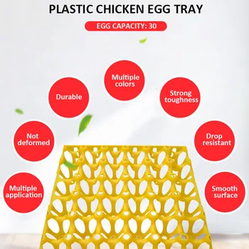 Пластиковый Лоток для яиц, Пластиковые Контейнеры для Несушек, Оборудование Для Животных, Несушки, Оборачиваемый Ящик, 30 Отверстий