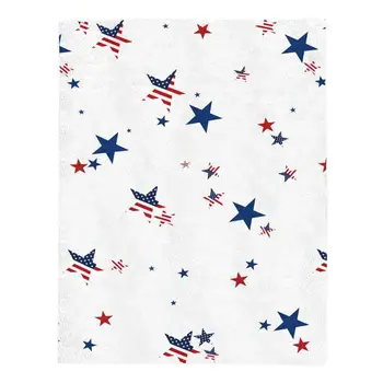 Плед с рисунком американского звездного флага, плед с рисунком американского звездного флага, Дышащее Патриотическое одеяло 4 Июля