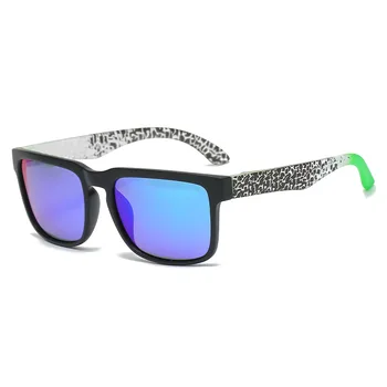 Популярный классический дизайн Оправа для ПК UV400 Линзы квадратных оттенков Велосипедные очки Happy Солнцезащитные очки с красочным цветочным рисунком
