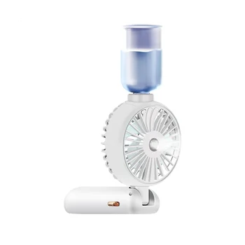 Портативный вентилятор для распыления тумана емкостью 5000 мАч с ЖК-дисплеем, беспроводной мини-электрический вентилятор с отключением звука, перезаряжаемый вентилятор для распыления воды, B
