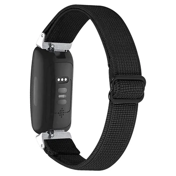 Ремешки для смарт-часов Fitbit Inspire 2 / Inspire HR, эластичный регулируемый мягкий ремешок, сменные ремешки для браслетов (черный)