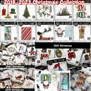 Рождественская коллекция 2015-2023 Штампы для Резки металла для Изготовления Подарочных Открыток, Альбома для Вырезок Из Бумаги С Тиснением Diy CraftHandcraft
