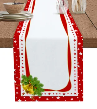Рождественская Пуансеттия Свадебное украшение Стол для бегунов Кухонный журнальный столик Обеденный стол из ткани Украшение домашней вечеринки