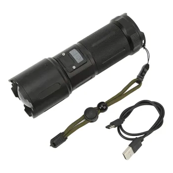 Ручной фонарик из водонепроницаемого алюминиевого сплава Поддержка USB-выхода с возможностью масштабирования на 5 передач Супер Яркий фонарик для езды на велосипеде