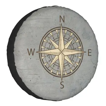 Серый Чехол Для Шины Запасного Колеса Compass для Pajero Nautical Sailing Sailor 4x4 Автомобильные Аксессуары 14 