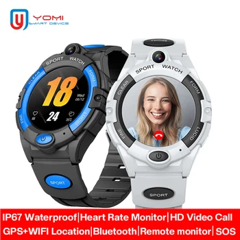 Смарт-часы Мужские детские 4G Android-часы Пульсометр Монитор артериального давления Видео SOS вызов Спортивные часы с GPS-отслеживанием Wi-Fi