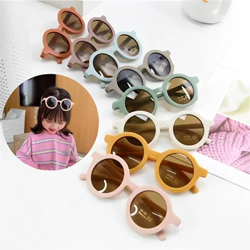 Солнцезащитные очки с мультяшными ушками для девочек и мальчиков, защита от солнца на открытом воздухе, Защита от солнца для детей, Милые винтажные солнцезащитные очки, Классические детские