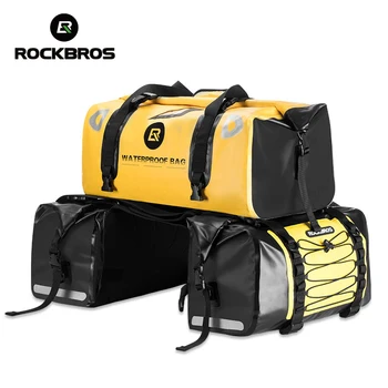 Сумка для сиденья ROCKBROS 60 л Водонепроницаемая Портативная спортивная сумка большой емкости, светоотражающая мотоциклетная сумка для йоги, спортивная сумка для путешествий через плечо