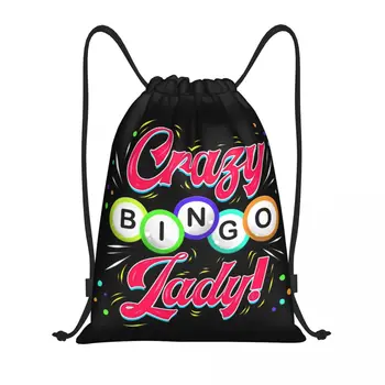 Удачная игра Crazy Bingo Леди Азартный игрок Рюкзак на шнурке Спортивная Спортивная сумка для женщин, мужчин, Тренировочный рюкзак