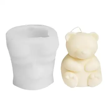 Формы из смолы Медведя, силиконовая форма для свечей, форма для медведя, Силиконовая форма для свечей, украшение дома, Силиконовая форма для медведя из смолы