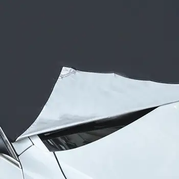 Черный чехол для ветрового стекла, Переносная защита лобового стекла автомобиля От мороза, снега и льда