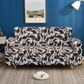 Эластичный чехол для дивана с мультяшными животными, деревянный чехол для дивана 